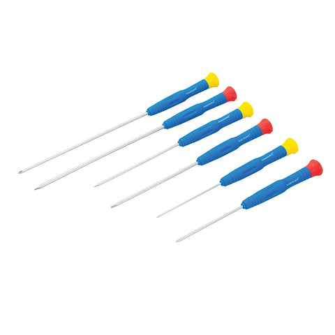 Hand Tools Silverline Extra-Long Precision Screwdriver Set 6pce