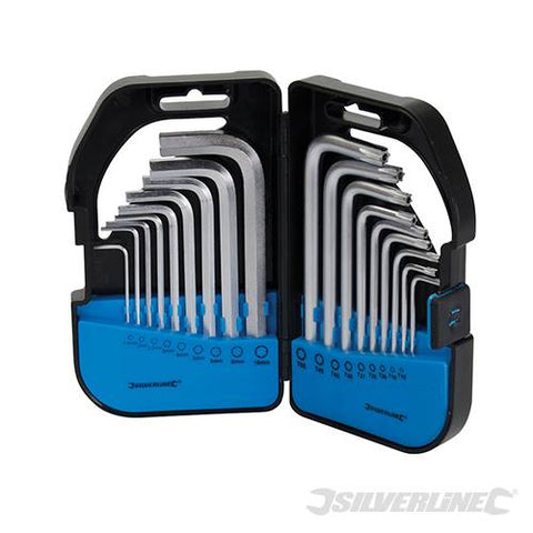 Hand Tools Hex / T9 -T50 Key Set 18pce