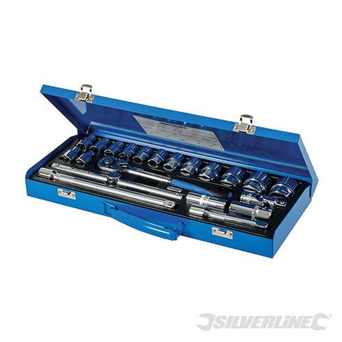 Hand Tools Socket Wrench Set 1/2" Drive Metric 21pce