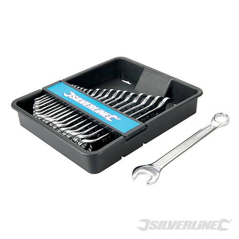 Hand Tools Box Cold Stamped Cr-V Spanner Set 18pce