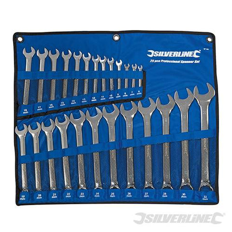 Hand Tools Box Combination Spanner Set 25pce