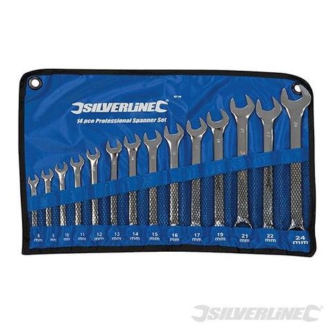 Hand Tools Box Combination Spanner Set 14pce